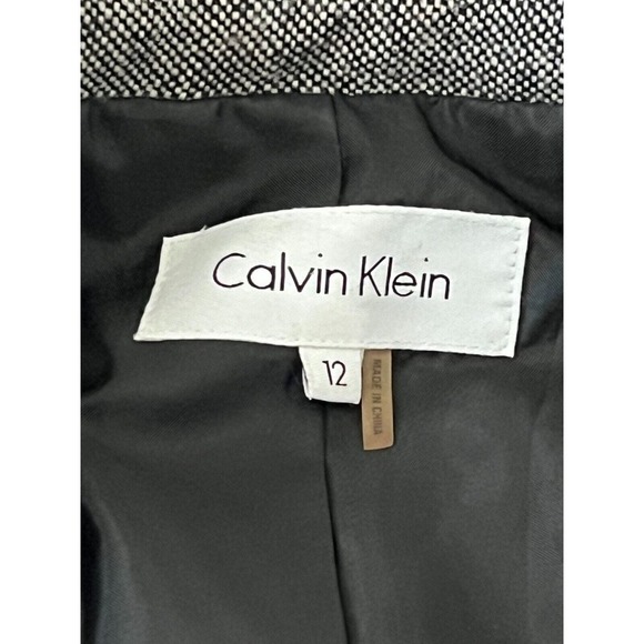 Calvin Klein Gray Blazer Womens Size 12 Sport Jacket Wool Single Button Front - Picture 8 of 11
